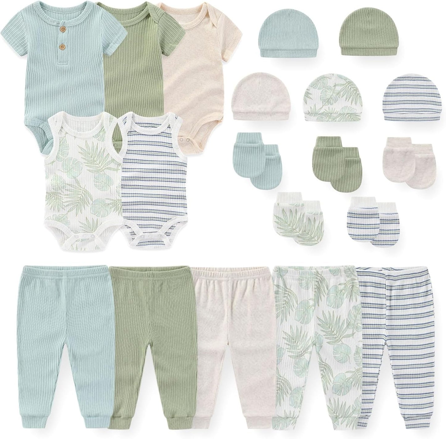 Unisex Baby Boy Girl Bodysuits Sets 20 Pack Cotton Casual New Born Clothes Comfort Infant Outfit