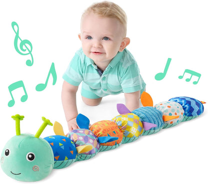 LIGHTDESIRE Baby Toys Musical Caterpillar,Infant Stuffed Animal Toy with Crinkle and Rattles,Soft
