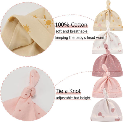 Baby Hats Mittens and Socks Set Cotton Newborn Hat Beanie Soft Infant Girls Boys Caps Gloves 0-6