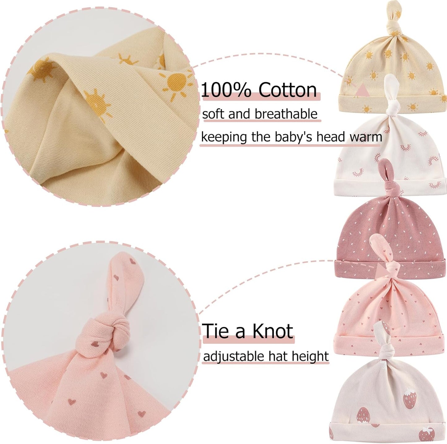 Baby Hats Mittens and Socks Set Cotton Newborn Hat Beanie Soft Infant Girls Boys Caps Gloves 0-6