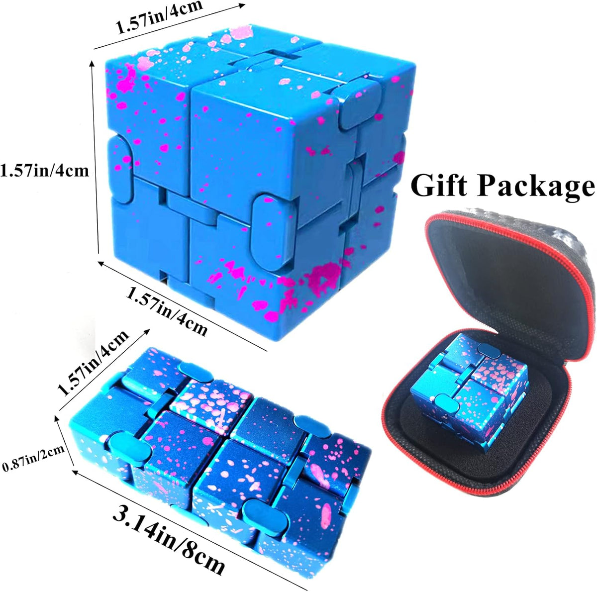Metal Fidget Toys Infinity Cube for Men Christmas Day Gifts Anxiety Stress Relief Aluminum Alloy