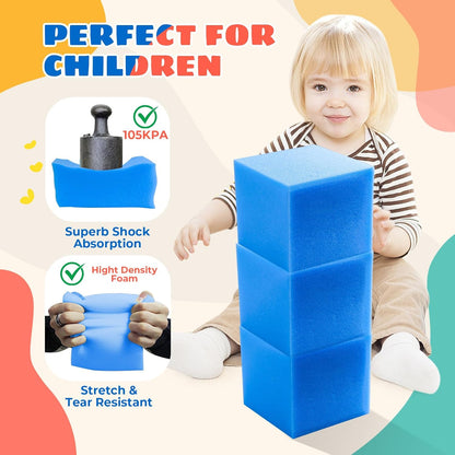 Foam Pit Cubes, 24 PCS 5 Inches Gymnastics Foam Blocks Trampoline Blocks, Multi-Sport Protective