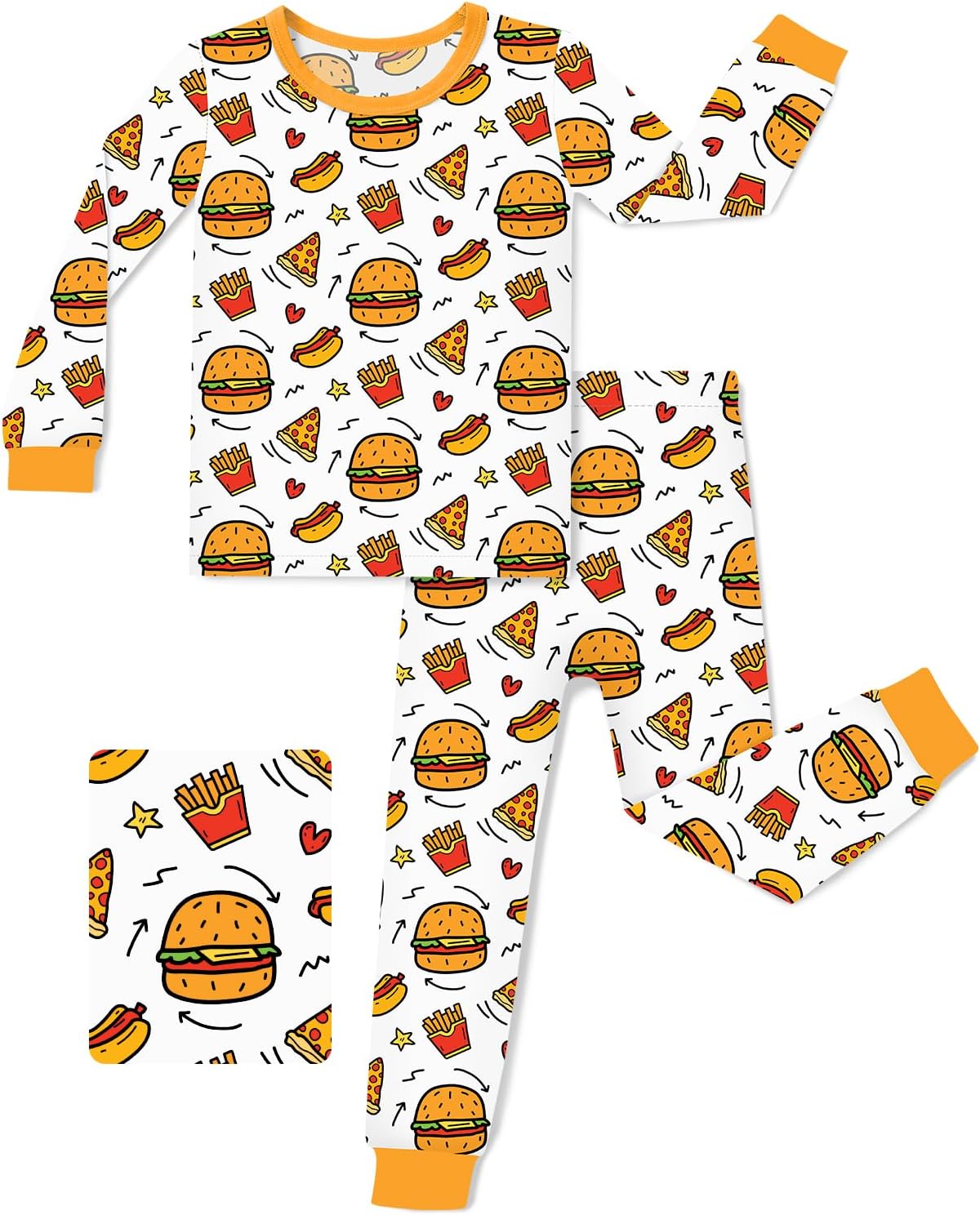 Bamboo Viscose Toddler Pajamas Boys Girls Baby 12M-8Y Pjs Sets Kids 2pcs Snug fit Long-Sleeve