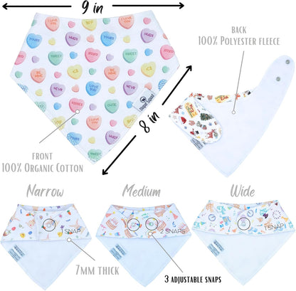 DiaperSquad's Baby Bibs for Drooling and Teething, Bibs for Boys, Baby Girl - Solid Cotton Baby