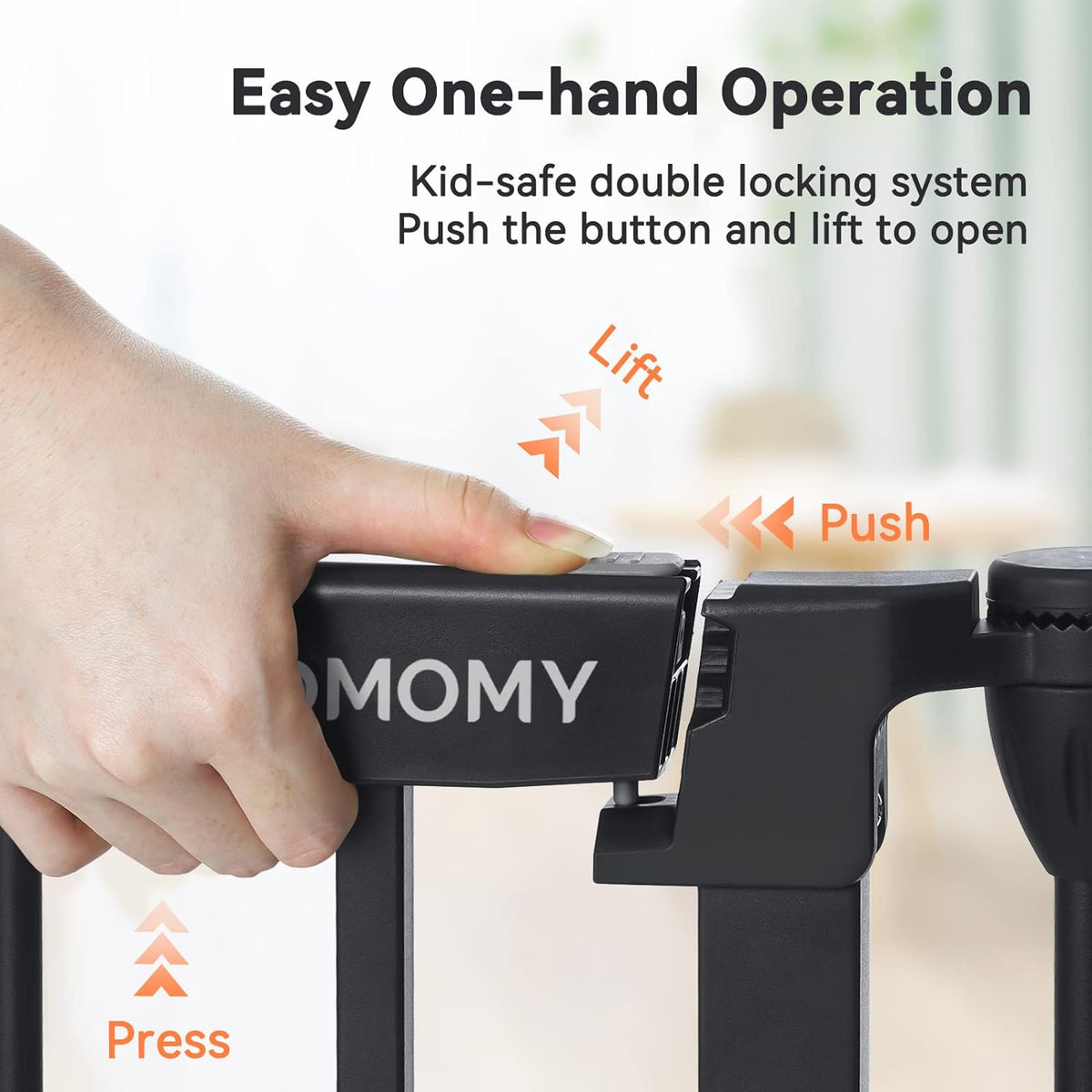 COMOMY 198" Baby Gate Extra Wide, Dog Gate Pet Gate for House Stairs Doorways Fireplace, 3 in 1