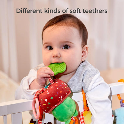 TUMAMA Baby Toys for 0, 3, 6, 9, 12 Months, Handbells Baby Rattles, Soft Plush Early Development