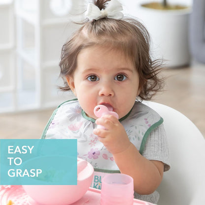 Bumkins Baby Utensils Set, Chewtensils Silicone Spoons for Dipping, Self-Feeding, Baby Led Weaning