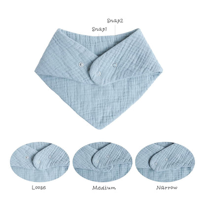 Konssy Muslin Baby Bibs 10 Pack Baby Bandana Drool Bibs 100% Cotton for Unisex Boys and Girls, Soft