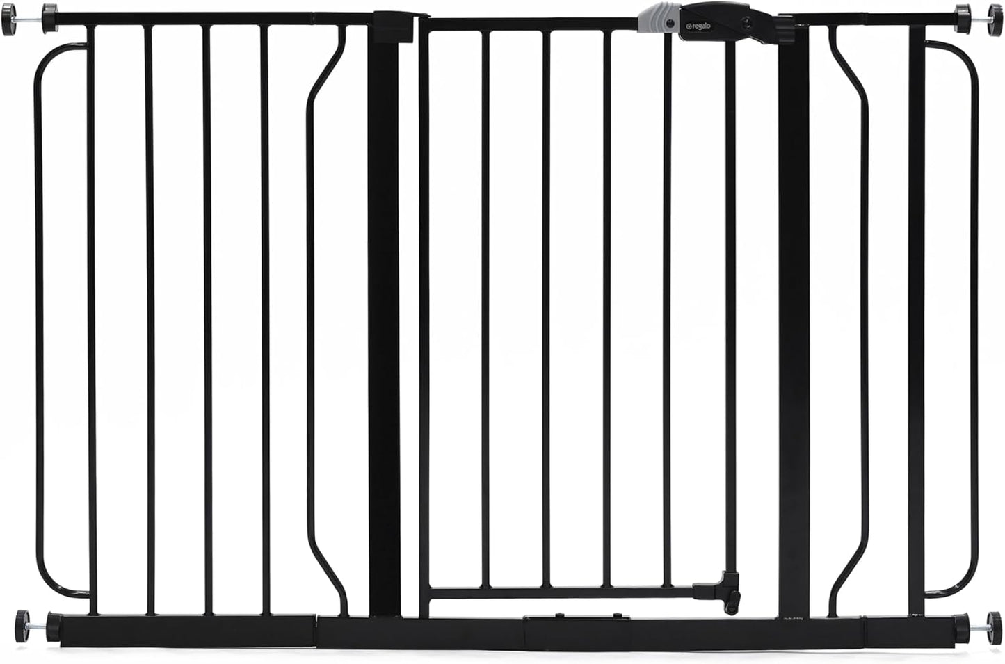 Regalo Easy Step 49-Inch Extra Wide Baby Gate, Includes 4-Inch and 12-Inch Extension Kit, 4 Pack of