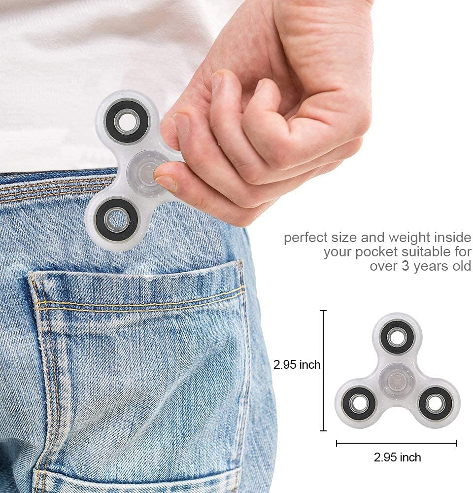 SCIONE Fidget Spinner Bulk 10 Pack Tri-Spinner Office Desk Classroom ADHD Anti Anxiety Focus Finger