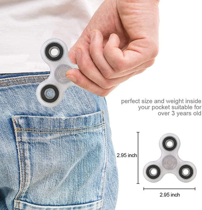 SCIONE Fidget Spinner Bulk 10 Pack Tri-Spinner Office Desk Classroom ADHD Anti Anxiety Focus Finger