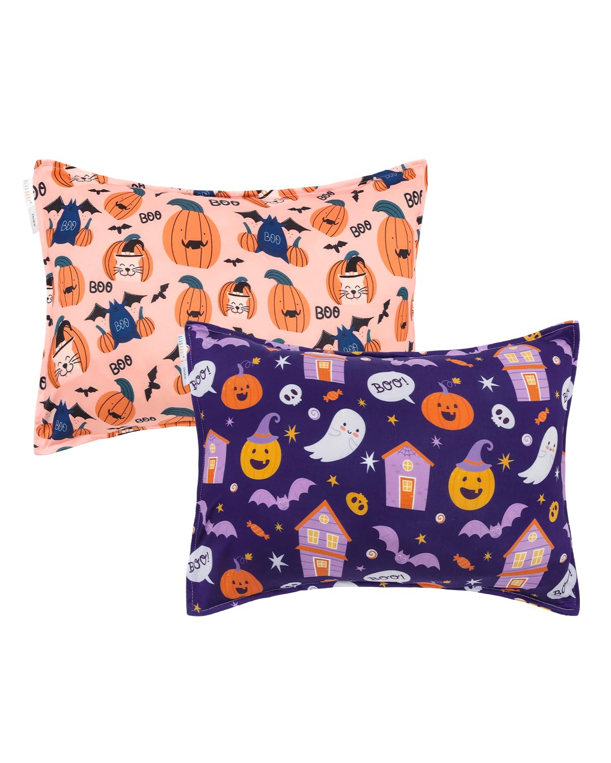 ALVABABY Toddler Pillowcases Stretchy Soft Kids Pillow Cover 2 Pack Fit 13"x 18" or 12"x16"