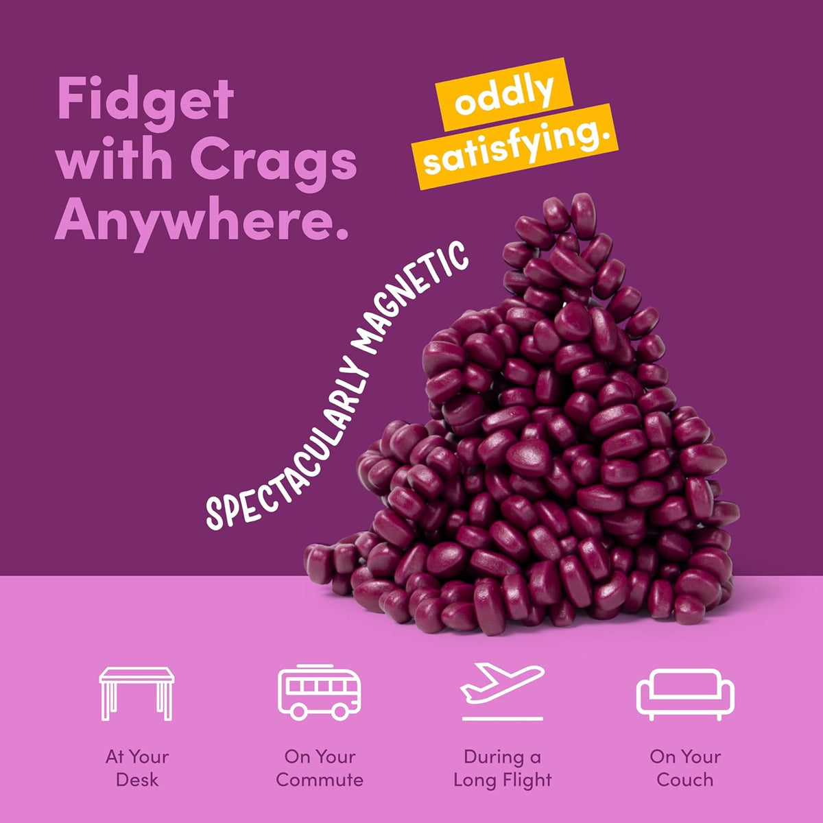 Speks Crags Ferrite Putty, Over 500 Ferrite Stones in a Metal Tin, Seriously Satisfying Fidget Toys