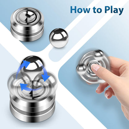 Fidget Slider Toy,Steel Ball Orbiter Magnetic Slider Sensory Toys,360° Rotation Anxiety Stress