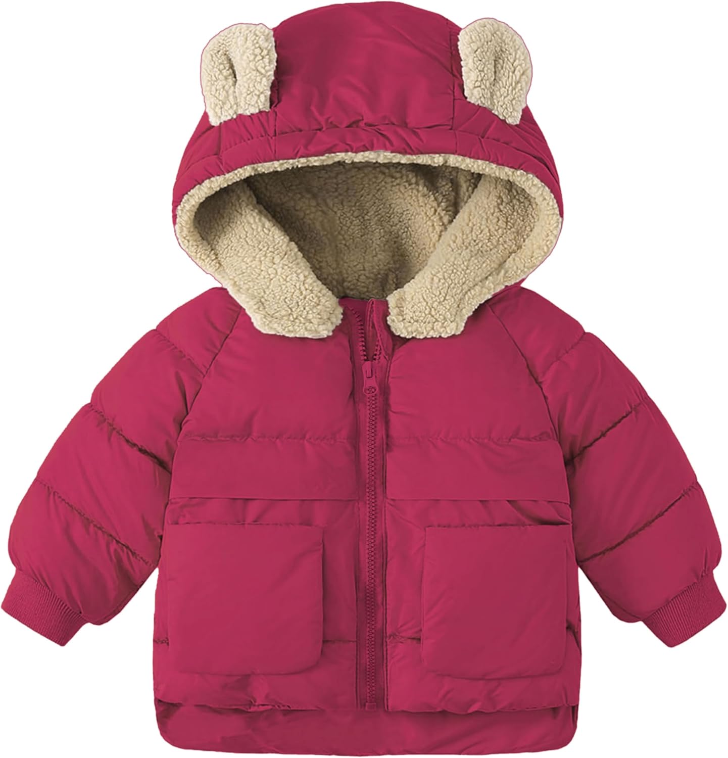 TUONROAD Baby Girls Coats for 6 Months-5 Years Toddlers Boy Winter Jacket Warm Bear Hooded Outdoor