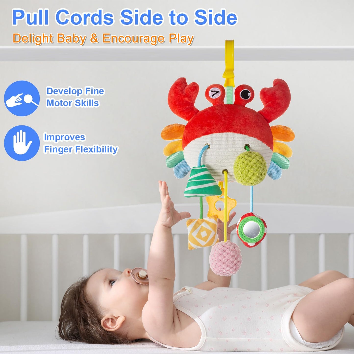 Lynncare Car Seat Toy, Stroller Toy with a Convenient Clip