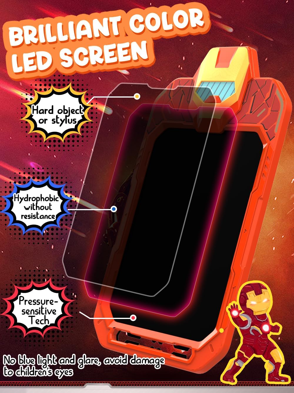 LCD Writing Tablet Doodle Board 10 Inch, Colorful Drawing Pad, Electronic Drawing Tablet, Drawing