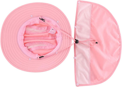 Home Prefer UPF 50+ Boys Sun Hat with Neck Flap Wide Brim Summer Beach Bucket Hat for Boys Girls