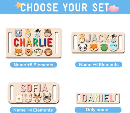 Newly Upgraded Personalized Name Puzzle for Kids, Custom Name Puzzle Personalized Baby Gifts 1st