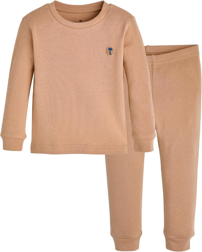 moimoln 6M-8Y Modal Cotton Solid Soft Breathable Baby Toddler Boys Girls Snug fit Pjs Long Sleeve