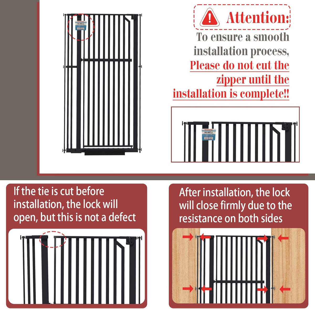 Glaf Extra Tall Pet Gate 63" Pressure Mounted Cat Door Safety Metal Cat Gate Adjustable Width Dog