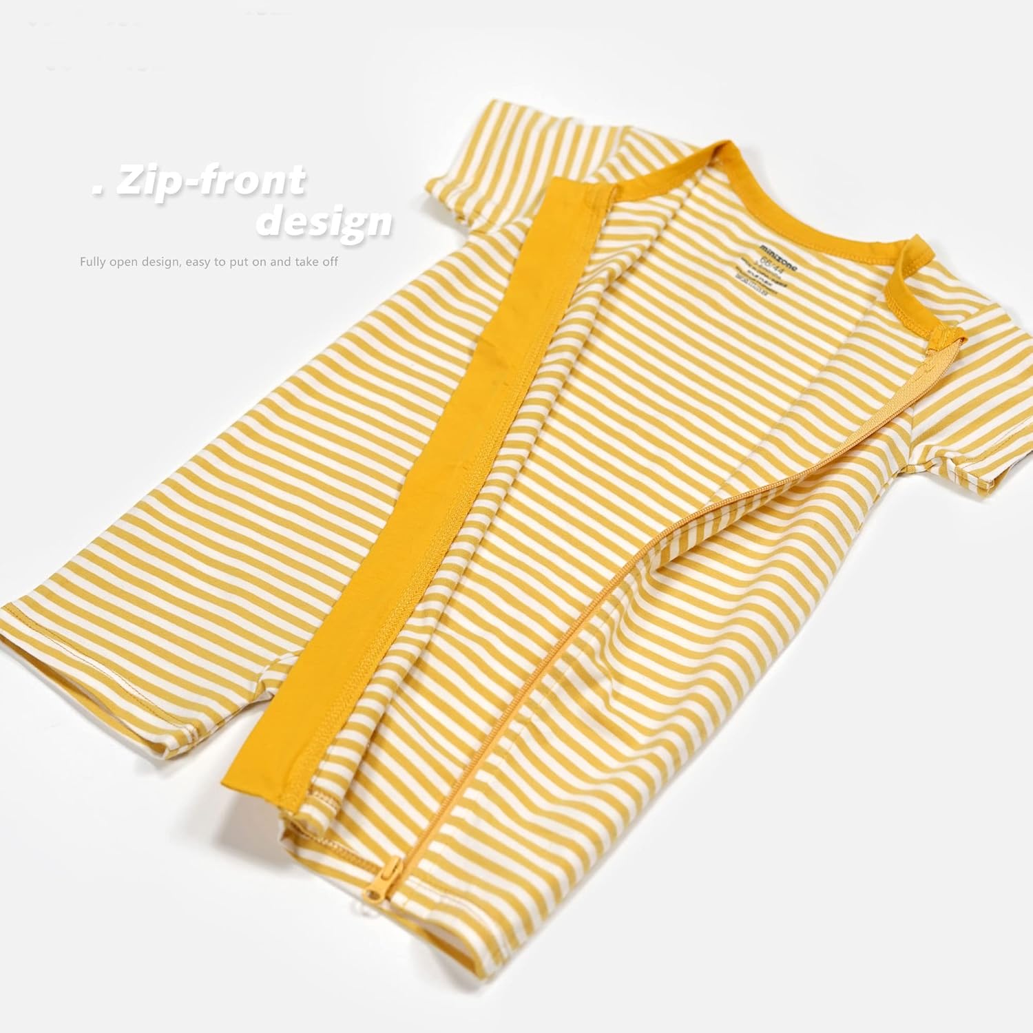 Teach Leanbh Baby Boys or Girls 2 Pack Pajamas Cotton Short Sleeve Zipper Romper Jumpsuits Sleep