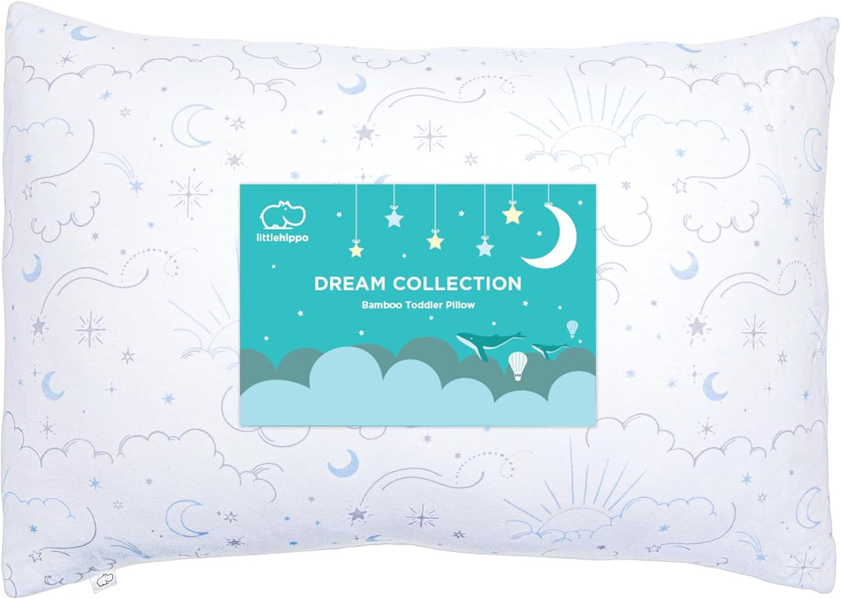 LittleHippo Toddler Pillow with Viscose Derived from Bamboo Pillowcase - 13x18 Hypoallergenic
