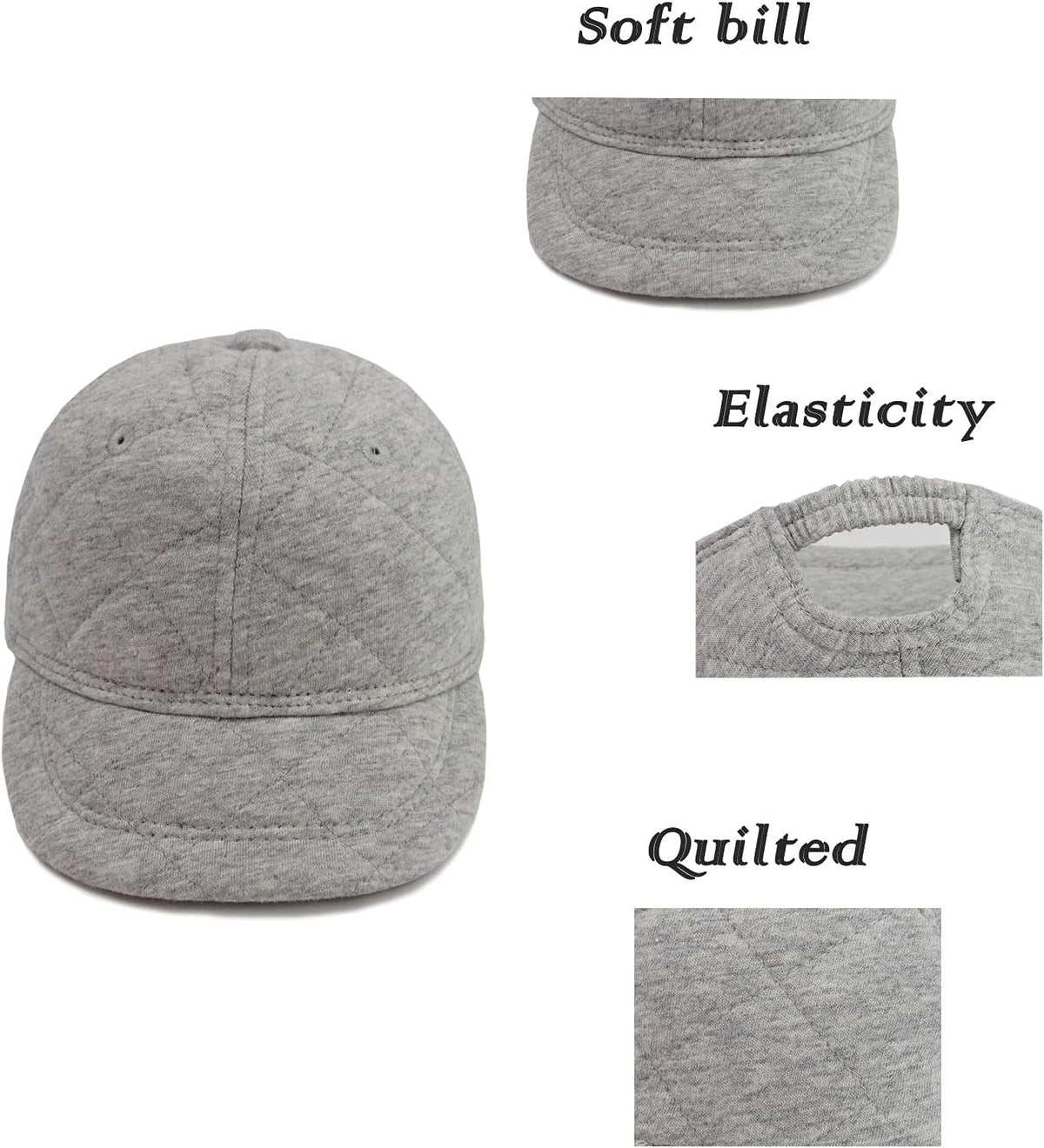 Keepersheep Baby Baseball Cap Infant Sun Hat, Cotton Knit with Soft Brim, Adjustable Soft Newborn