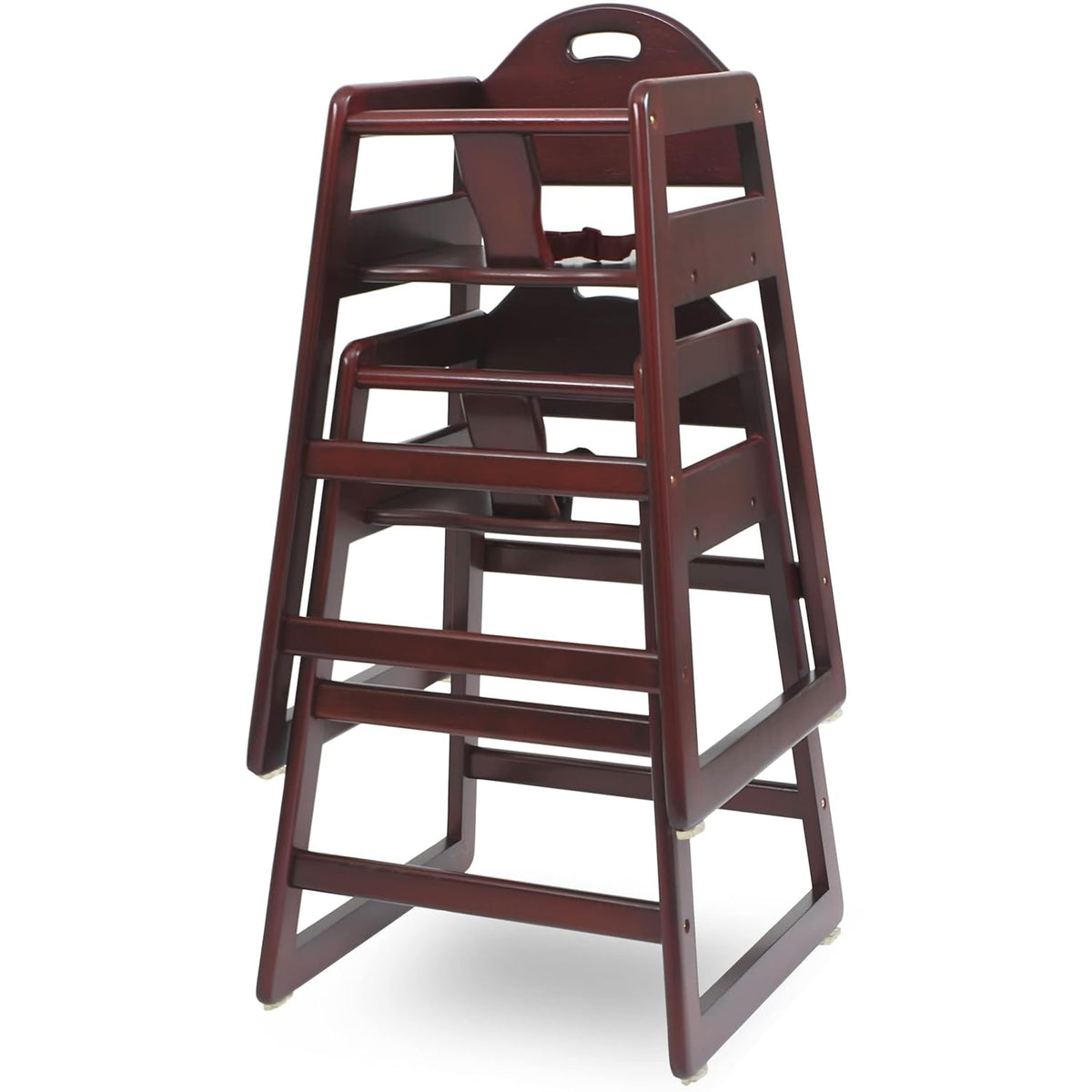 Wooden High Chair for Baby & Toddler – Restaurant-Style Stackable HighChair with Commercial Grade