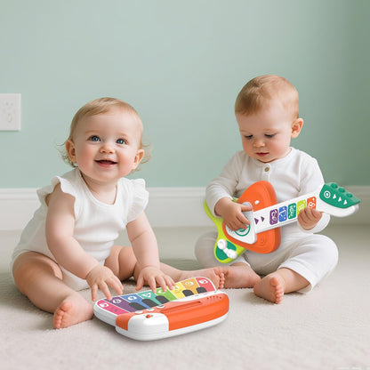 Toddler Baby Guitar Piano Keyboard for 1-3, Touch Baby Piano Guitar Toy for 1 Year Old Musical Toy