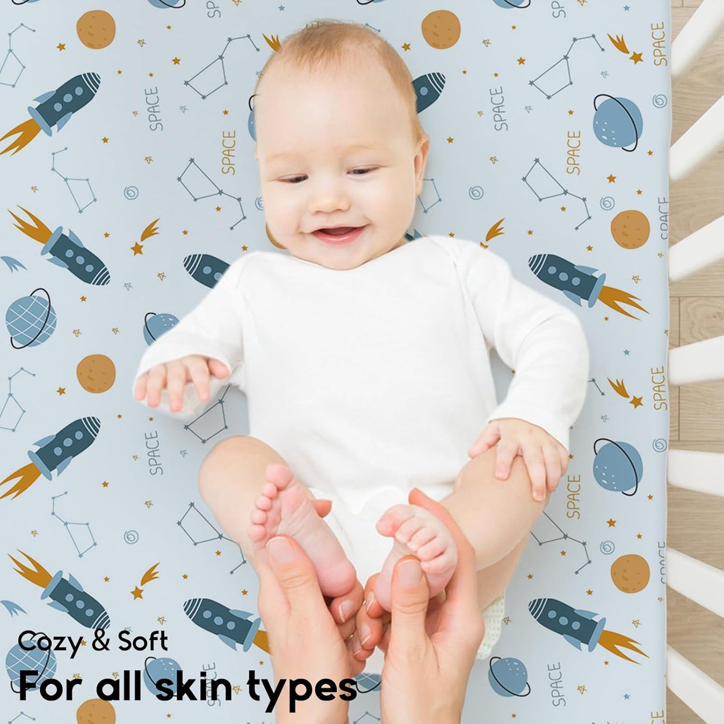 Yoofoss Pack and Play Sheets Fitted, Mini Crib Sheets 2-Pack for Pack N Play Mattress, Stretchy