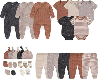 Newborn Layette Gift Set 27-Piece Baby Girl Clothes Bodysuits, Pants Essentials and Accessories