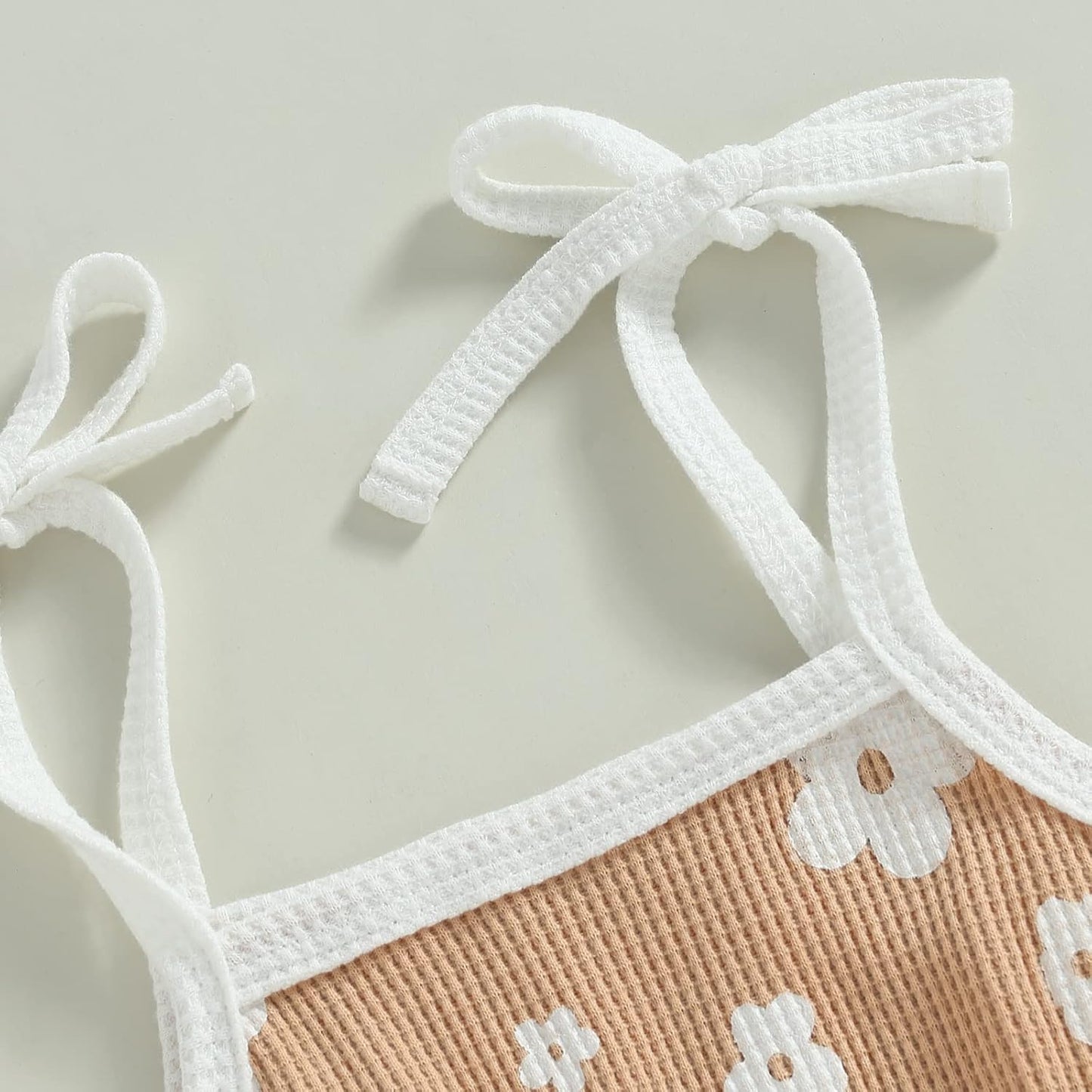 WZTYYDS Toddler Baby Girl Summer Clothes Floral Romper Tie-Up Strap Halter Jumpsuit Infant Summer