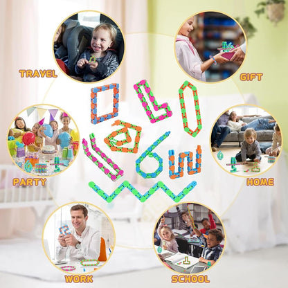 8Pcs Fidgets Wacky Tracks Fidget Toys for Kids Classroom Students School Prizes Gifts Sensory
