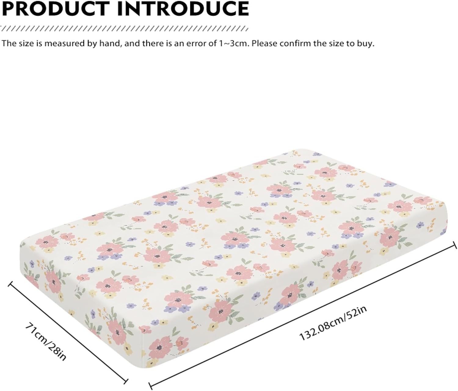 Dreamy Floral Print Fitted Crib Sheet Flower Baby Crib Sheet Fit Standard Crib and Toddler