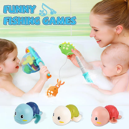 Baby Bath Toys for Toddlers 1-3, Kid Bathtub Toy with 36 Foam Bath Letter & Number, Fishing Games