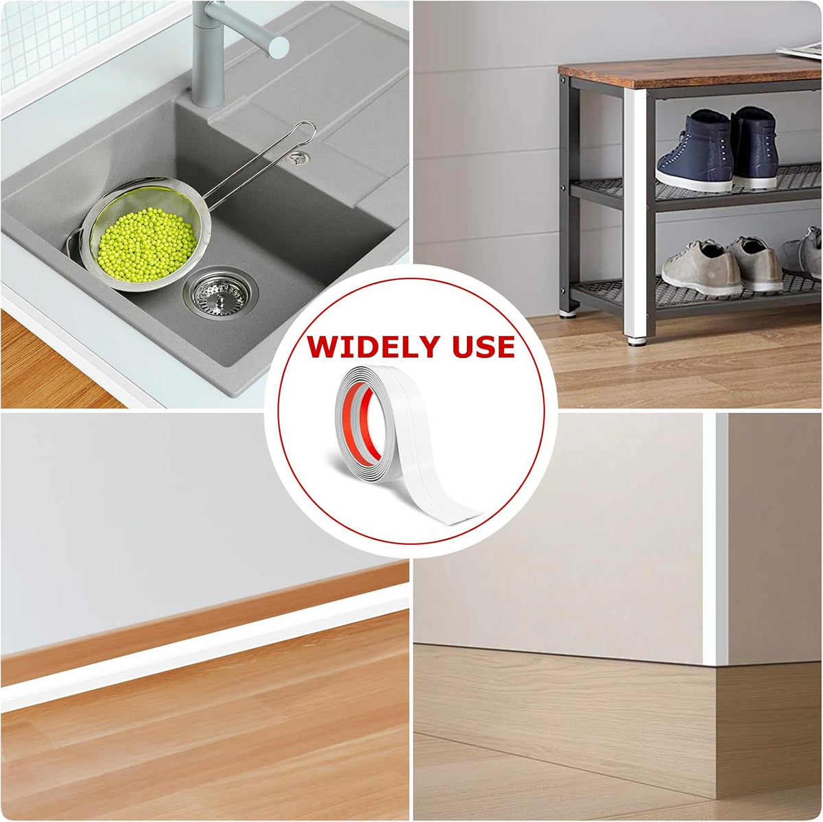 Flexible Wall Corner Protector Moulding Trim Peel and Stick Wall Corner Guards Edge Protector Self