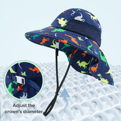 XIAOHAWANG Girls Sun Hat Baby Beach Hats Boys UPF 50+ Kids Summer Protection Cap Toddler Breathable