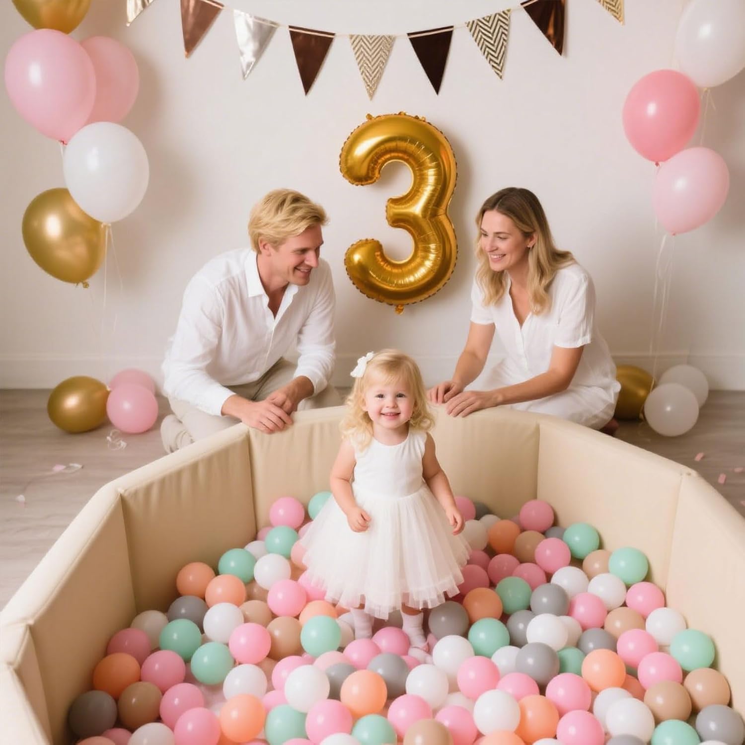 GOGOSO 100 Pit Balls Plastic Balls for Baby Toddlers GirlsToddlers for Playhouse, Baby Pool, Play
