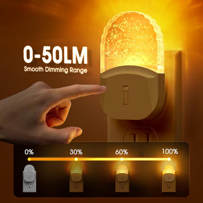 Briignite Led Night Light, Night Lights Plug into Wall, Night Light for Kids 2Pack, Amber Yellow