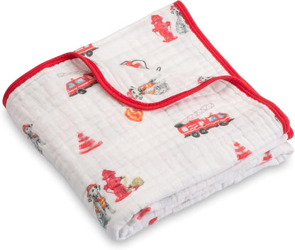 LollyBanks Muslin Baby Blanket 100% Organic Cotton, Muslin Quilt Lightweight, 6 Layers Baby