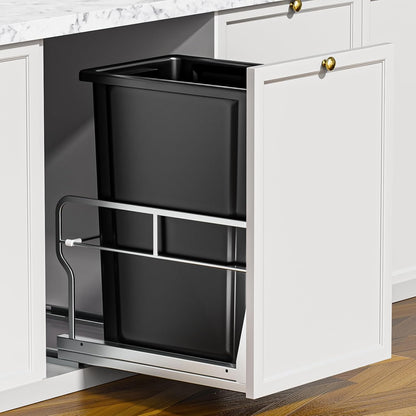 Insputer 8 Gal Pull Out Trash Can Under Cabinet, Heavy Duty Under Sink Garbage Can Kit with