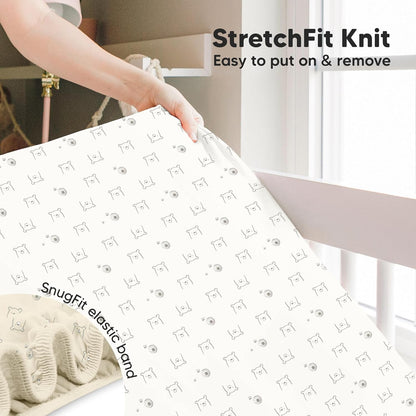 KeaBabies 2-Pack Baby Crib Sheets for Boys, Girls - 52x28 Viscose Derived from Bamboo Toddler Bed