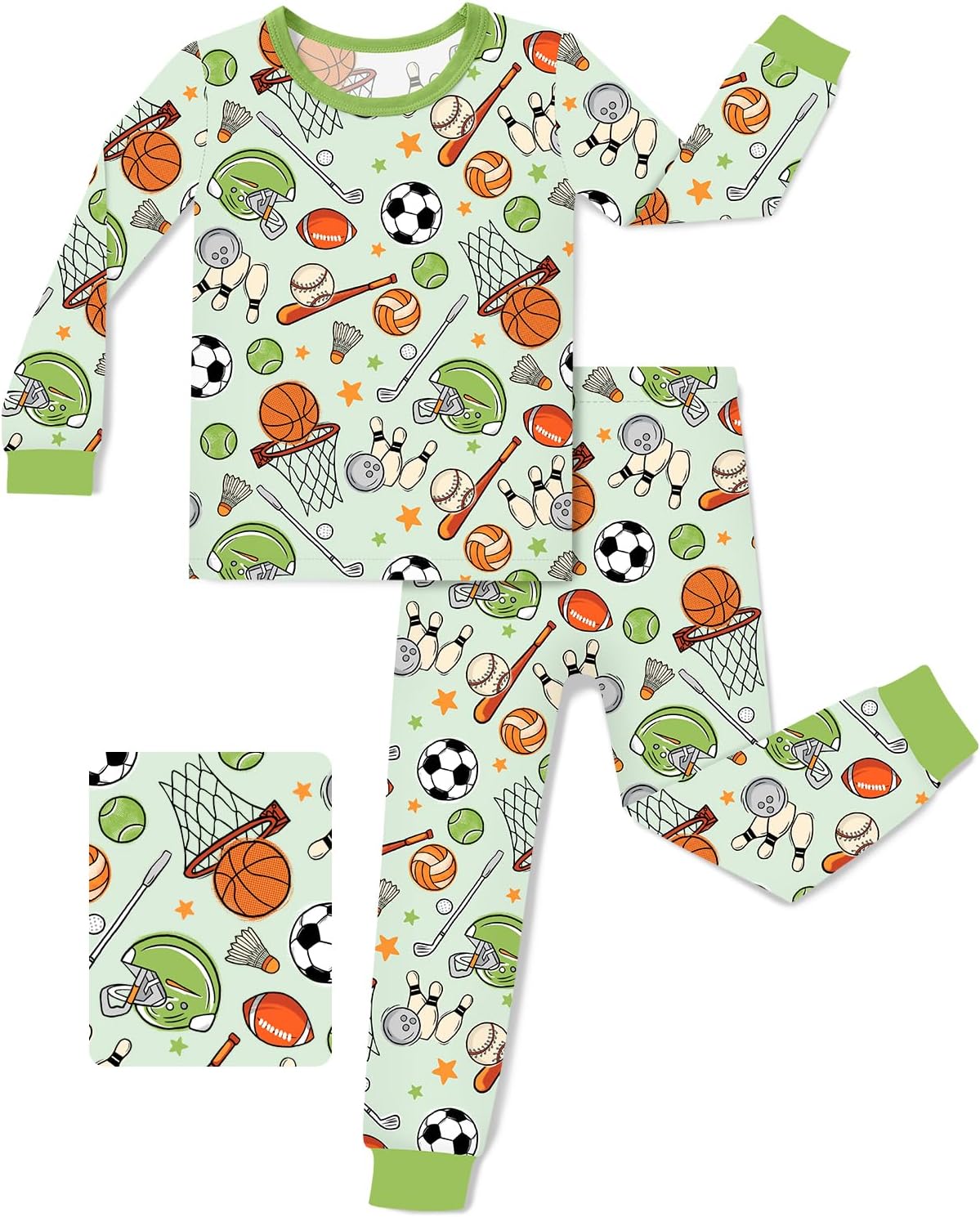 Bamboo Viscose Toddler Pajamas Boys Girls Baby 12M-8Y Pjs Sets Kids 2pcs Snug fit Long-Sleeve