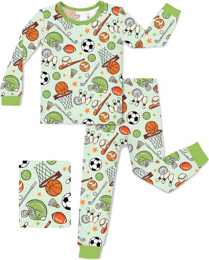 Bamboo Viscose Toddler Pajamas Boys Girls Baby 12M-8Y Pjs Sets Kids 2pcs Snug fit Long-Sleeve