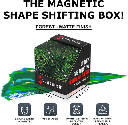 SHASHIBO Shape Shifting Box - Award-Winning, Patented Fidget Cube w/ 36 Rare Earth Magnets