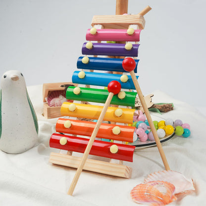 MCPINKY Xylophone for Kids with 2 Mallets, Wooden, Rainbow