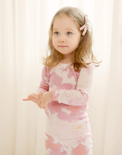 VAENAIT BABY 12M-12Y Toddler Kids Boys Girls 100% Cotton Marbling Tiedye Sung Fit Sleepwear Pajamas