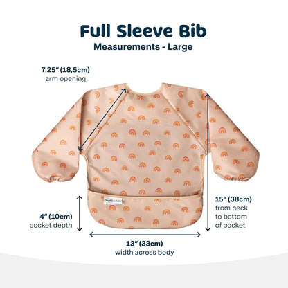 Tiny Twinkle Mess Proof Baby Bib,Waterproof Smock Baby Bib for Eating,Machine Washable Long Sleeve