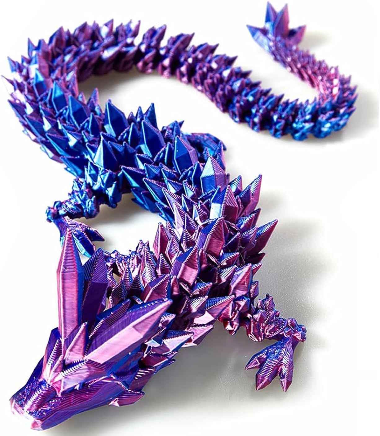 12inch 3D Printed Dragon Egg,Mystery Crystal Dragon Fidget Toys,Articulated Dragon,Home Desk Decor